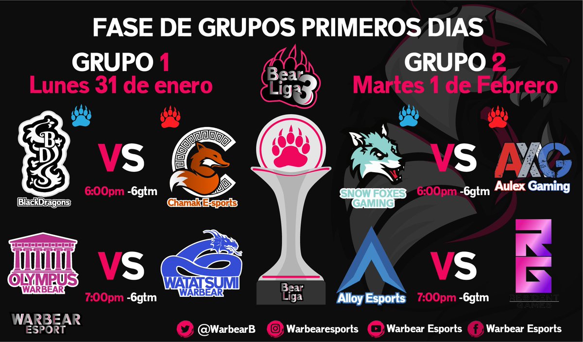 WarbearB's tweet photo. Calendario 1era Semana 💪

Diseñador gráfico: @SoundWrites 👀 https://t.co/rZ9AuZtzRZ