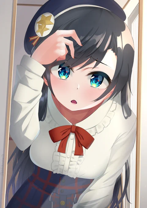 これは、
玄関で前髪が気になっているスバルちゃん。
 #プロテインザスバル 