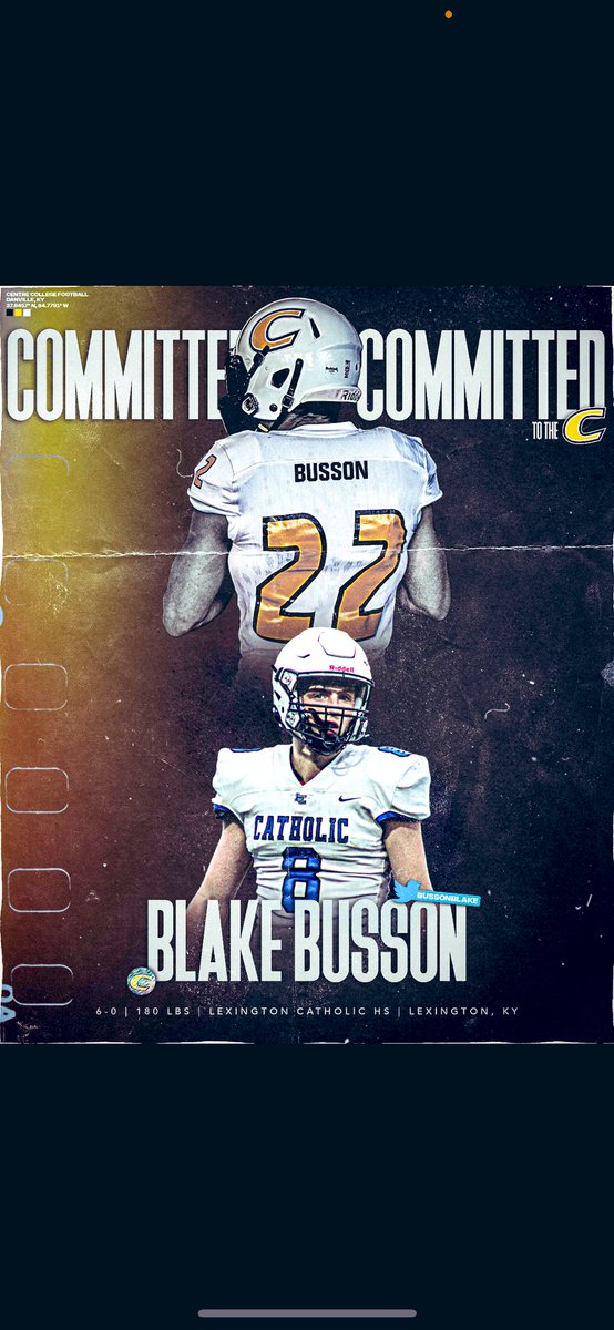 Thank you to my Family, coaches and
teammates for the support provided thus far in my football journey! I'm excited and honored to announce that I will be continuing my athletic and academic career at <a href="/CentreFootball/">Centre College Football</a>! Thank you for the opportunity @CoachLash <a href="/CoachAndyFrye/">Andy Frye</a> #PEV
