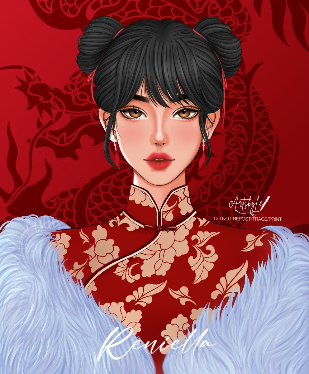 artsbyliel's tweet photo. Happy Chinese New Year!

Here's my fanart of Reniella Villondo in a chinese dress
💕

DO NOT REPOST! https://t.co/eanLb3r5U3