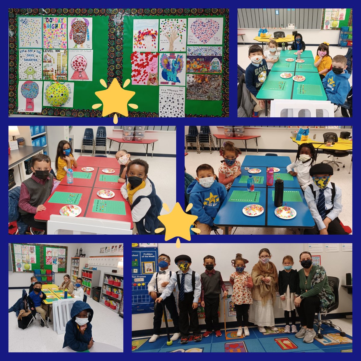 Cfarias_LCES's tweet photo. 100 Days Smarter! We had a wonderful day celebrating💛💙#LevelUp #100daysofschool #TeamSISD https://t.co/gSC61IYYTb