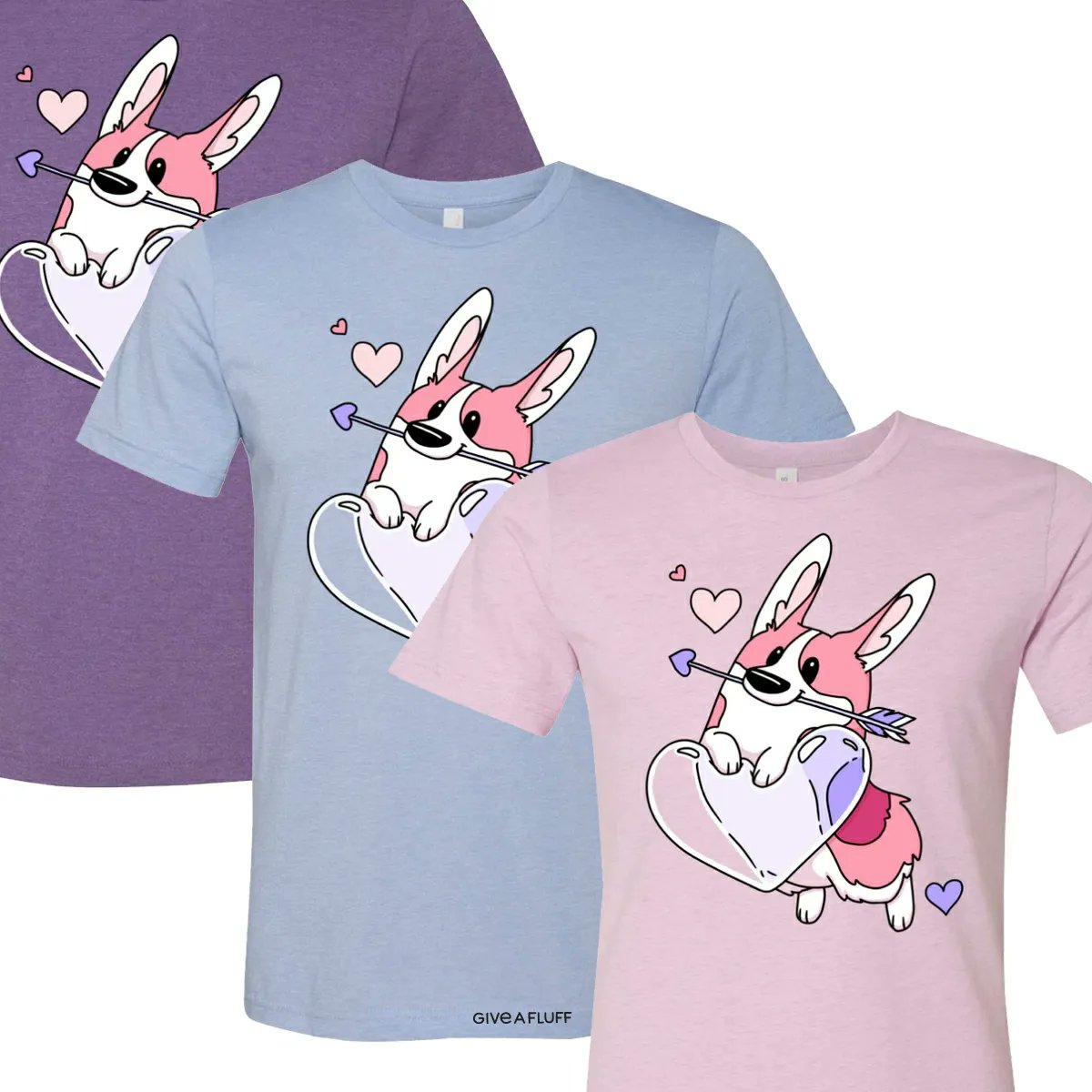 GiveAFluff's tweet photo. Our newest limited-time design is available this month only! Order now to get it in time for #ValentinesDay. #Corgi https://t.co/HssajOtGdr