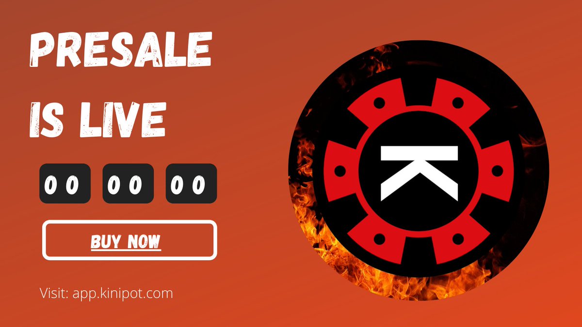 PRESALE IS LIVE

Go to app.kinipot.com and participate in te presale.

#presale #bsc #bnb #whitelist #crypto #kinipot #kini