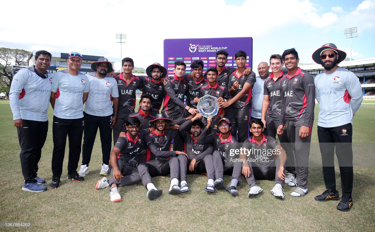 azzy000's tweet photo. Waited for this moment for long time 
#wewintogether #welosetogether &amp;
#webecamechampiontogether 🏆💪🏻
One of the best achievements goes in my bucket list #plategroup #iccworldcup #U19CWC #champion 
Thank you @cricketworldcup @EmiratesCricket @windiescricket https://t.co/92EnDMnrOV