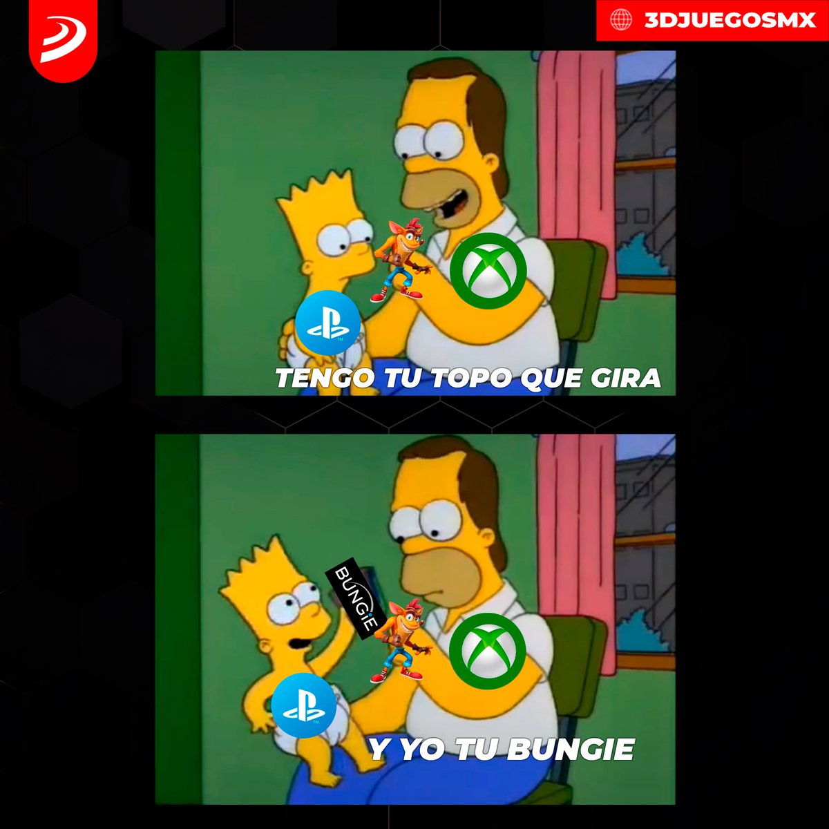 3DJuegosLATAM's tweet image. Tengo tu topo que gira... 🤣
#PlayStationBungie