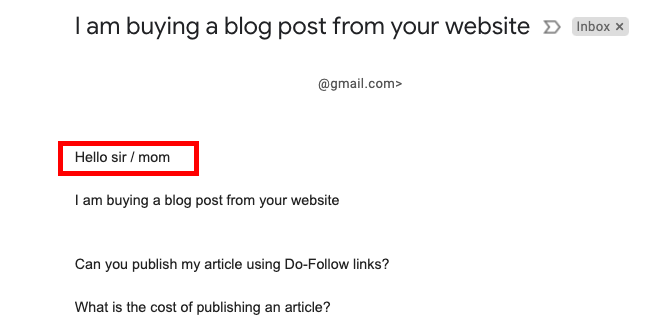 I get a lot of these spammy link building emails, but this is a first.