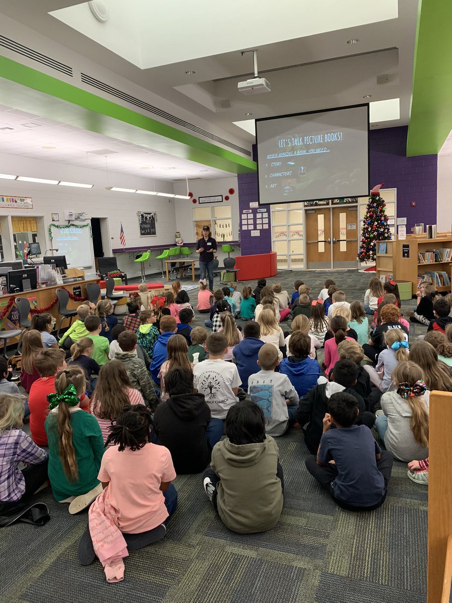 MrsWooten3rd's tweet photo. We had an illustrator come and visit us and share their new book! @CzeStrong  #czestrong https://t.co/kuH4jazjQc