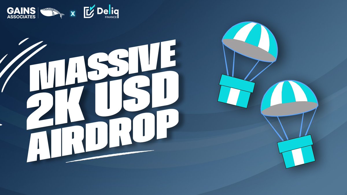 We are proud to launch a $2,000 total airdrop in collaboration with <a href="/deliqfinance/">Deliq</a>, a project that is about to revolutionize access to liquidity for the Avalanche ecosystem!🔺

🎁Join the airdrop: gleam.io/RjO5D/massive-…

Retweet✅

🔥(Only 200 winners, so better be quick!)