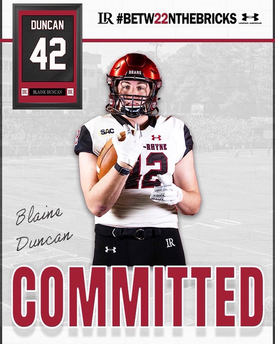 Blaine Duncan (@blaineocuatro) on Twitter photo Committed staying home 🧱🐻🧱<a href="/coach_mjacobs/">Mike Jacobs</a> <a href="/CoachBaldesare/">Anthony Baldesare</a> <a href="/CoachBrown24/">Jahmal Brown</a> <a href="/LRbears/">Lenoir-Rhyne Bears</a> <a href="/LRBearsFootball/">Lenoir-Rhyne Football</a> Committed staying home 🧱🐻🧱<a href="/coach_mjacobs/">Mike Jacobs</a> <a href="/CoachBaldesare/">Anthony Baldesare</a> <a href="/CoachBrown24/">Jahmal Brown</a> <a href="/LRbears/">Lenoir-Rhyne Bears</a> <a href="/LRBearsFootball/">Lenoir-Rhyne Football</a>