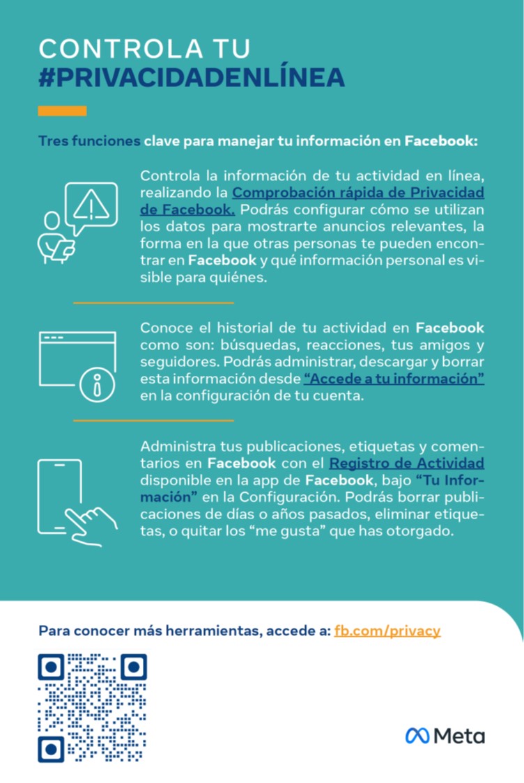 Elige con quién y cómo compartir tu información, al tiempo que la proteges.

#PrivacidadEnLínea