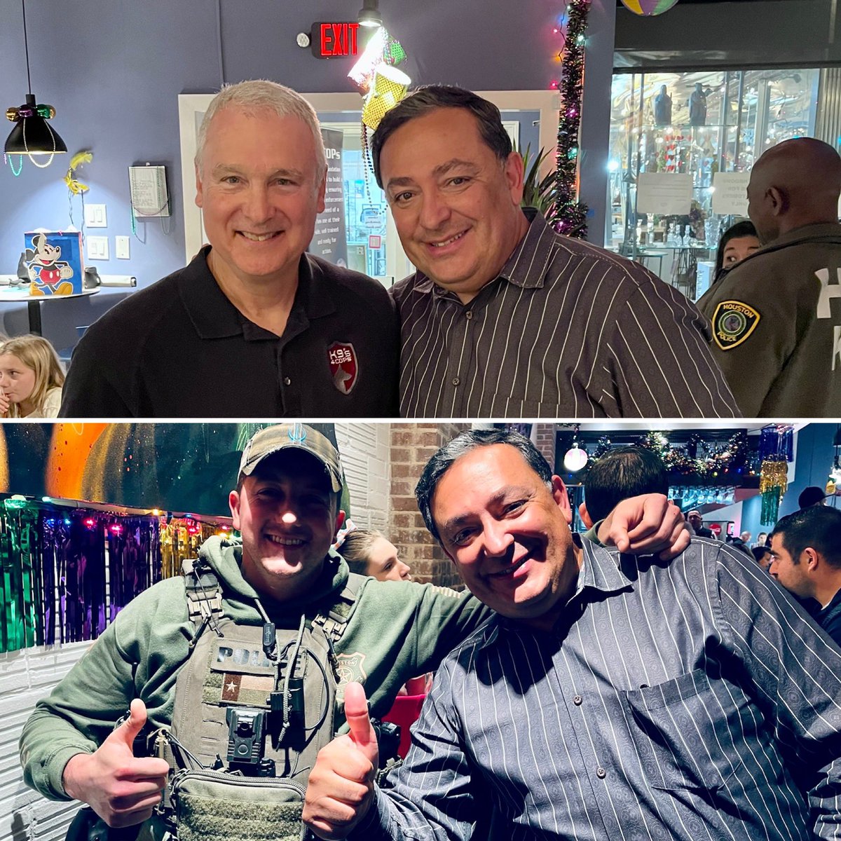ArtAcevedo's tweet photo. In @HoustonTX to surprise one of the best cops &amp; finest human beings I ever had the privilege of working with, @houstonpolice K-9 Sgt. Stu Red who is retiring after 43 years of service. Love catching up with the best K-9 team in Nation Ofcrs @Taylorocca &amp; Barnette 👇🏼Congrats Red! https://t.co/Rxh6No50zJ