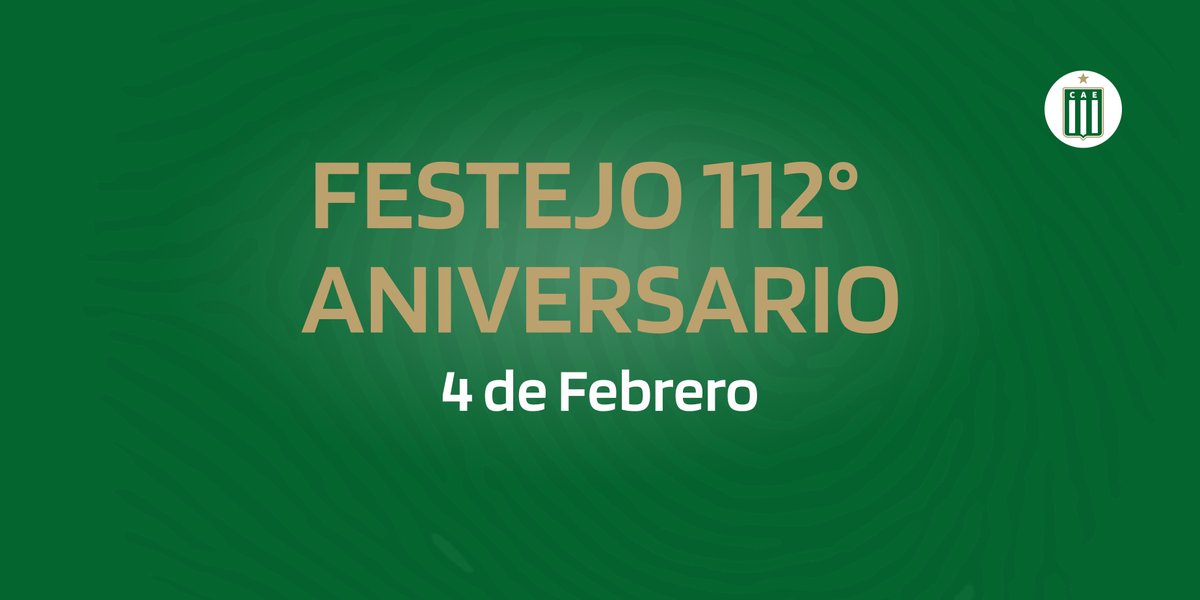 ExcursioOficial's tweet photo. El próximo viernes 4 de febrero a partir de las 20:30 hs. se llevará adelante el festejo de los 112 años de nuestra institución. Dada la situación epidemiológica que aún se vive, el mismo tendrá lugar al aire libre en un sector del campo de juego del Coliseo. https://t.co/6AvGvBmPdF