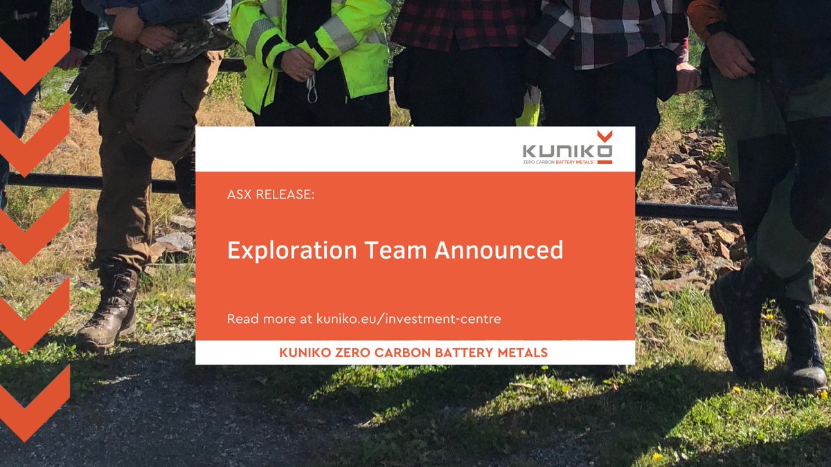 KunikoLtd's tweet photo. Kuniko $KNI announces a new #Exploration Team to support the development of its #batterymetals projects in Norway. 

Read more https://t.co/ZwBYoxxA2D 

#Geology #BatteryMetals #Norway #Mining #Geologist #ExplorationProjects https://t.co/6H4n4xIPf5