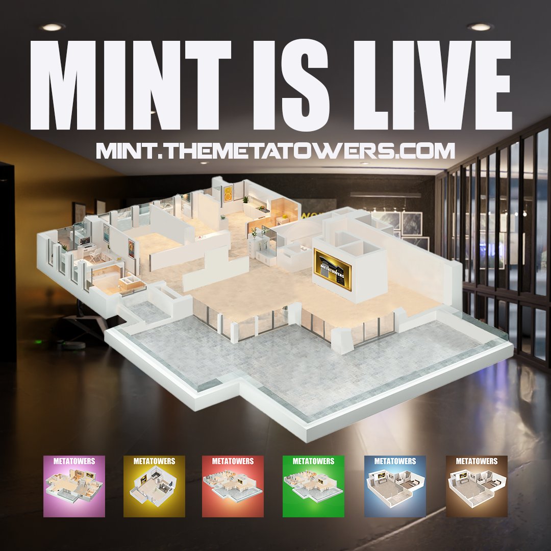 🌆Our Public Mint Is Live!🌆

Only Use Official Links ↙️
mint.themetatowers.com
Price 0.3ETH + Gas

💰3 Of Our Lucky Minters will receive 1x ETH each💰

🎉Mint Before It Sells Out!!!🎉
#NFT #NFTs #NFTMint #NFTMinting