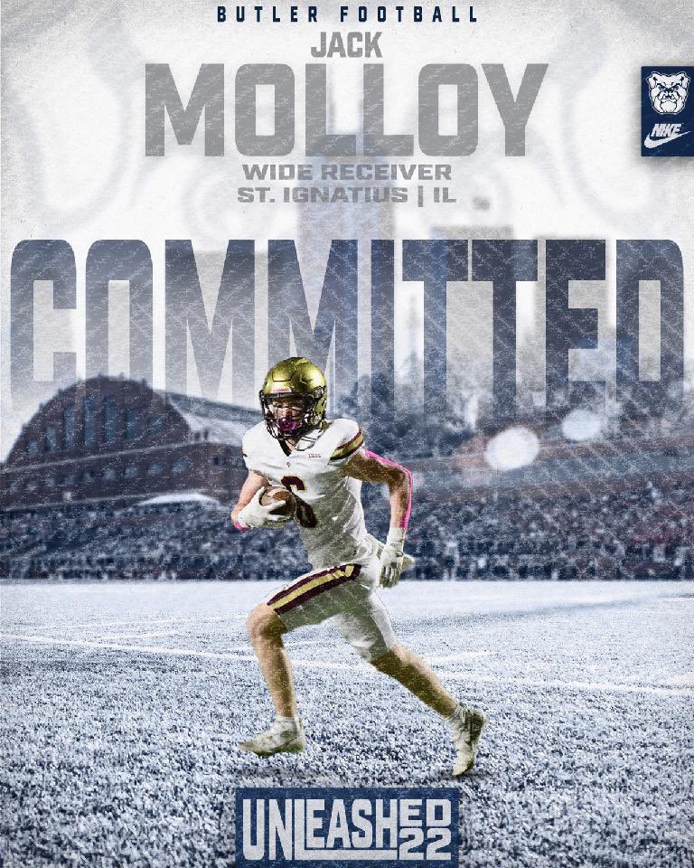 jackmol25's tweet photo. Extremely excited to announce my commitment to Butler University!! To my family, friends, teammates, coaches, and teachers, thank you for all your support! Thank you @CoachU_BU @CoachRayHolmes @ButlerUFootball for this amazing opportunity. Go Dawgs!💙 @IgnatiusFB @SICPWolfpack https://t.co/tgoGHSPyJB