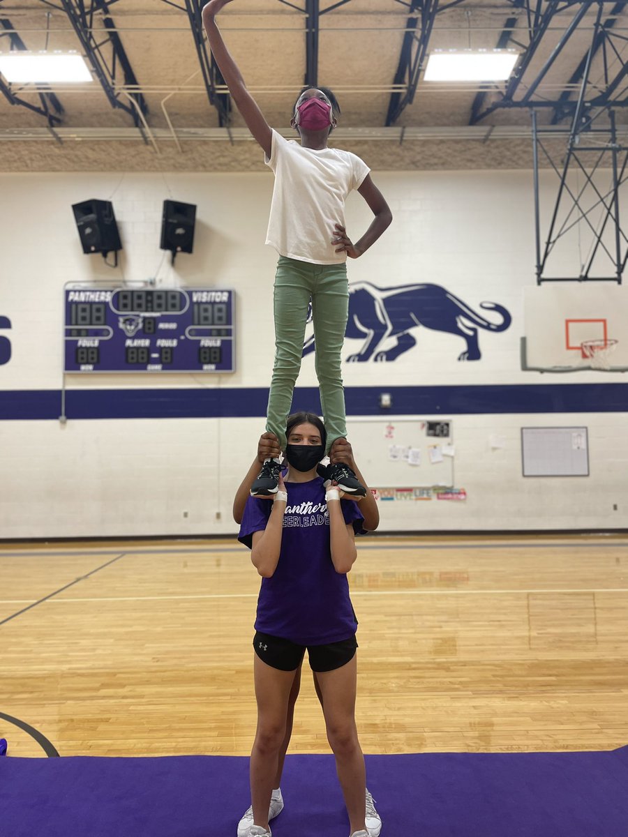 Bryanna_H19's tweet photo. I’ll just leave these right here.... 💜🐾🖤🤍@MDJH_cheer @MDJH_Panthers #threeman https://t.co/bS0jrQDSYO