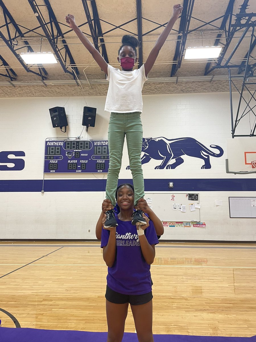 Bryanna_H19's tweet photo. I’ll just leave these right here.... 💜🐾🖤🤍@MDJH_cheer @MDJH_Panthers #threeman https://t.co/bS0jrQDSYO