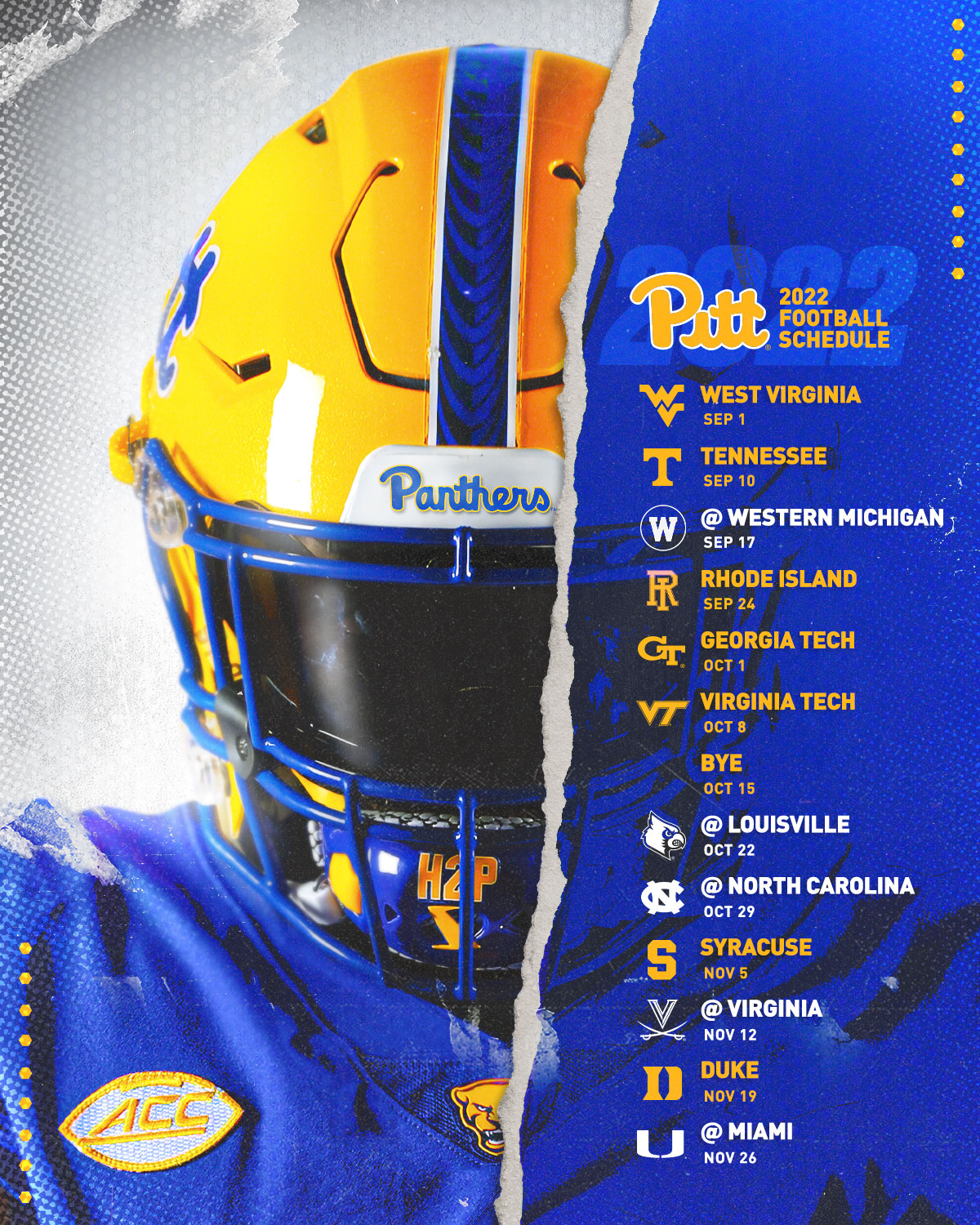 Printable Pitt Football Schedule 2022 Printable Blank World