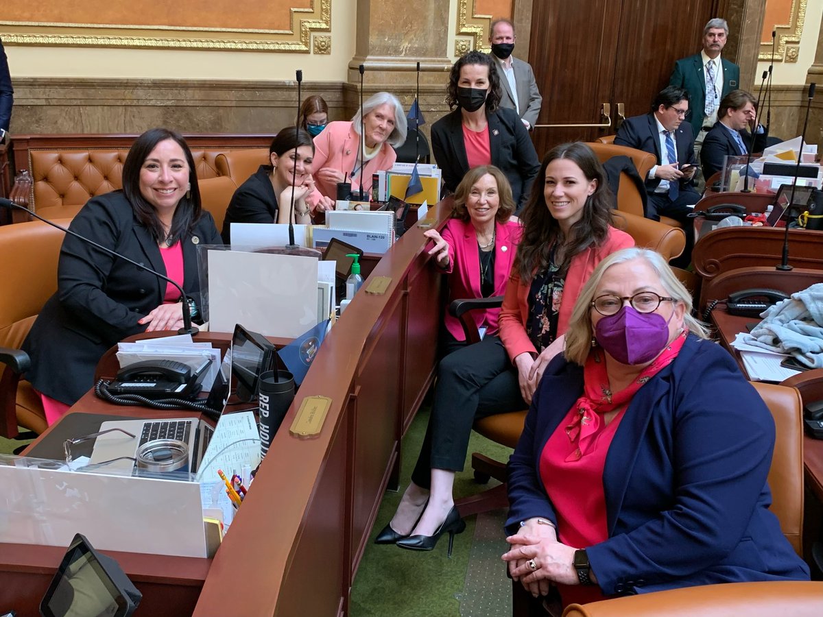 VoteSuz's tweet photo. Wearing pink today to support legislation to provide period products in middle school and high school bathrooms.
No one should miss class or school because they don’t have period products! #PeriodProject https://t.co/07cf466oJf