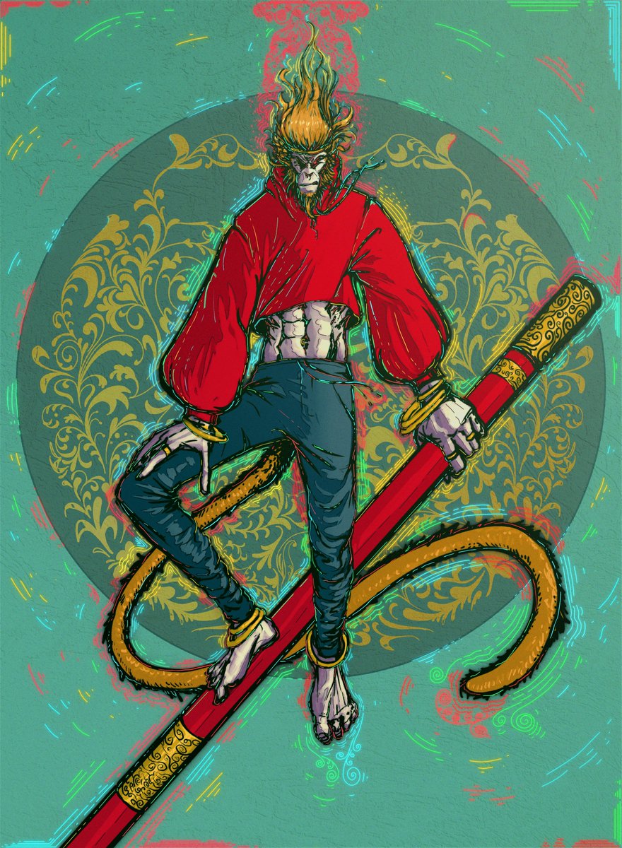 ShiftyCatProd's tweet photo. Neon Wukong

-

Wanted to try something new so I took an old illustration I did and added a lil somethin to it. Not sure if it turned out well but it was alot of fun.

-

Art by @art_of_chamil

#illustration #ArtistOnTwitter #wukong #digitalart https://t.co/hbnkUs5ox5