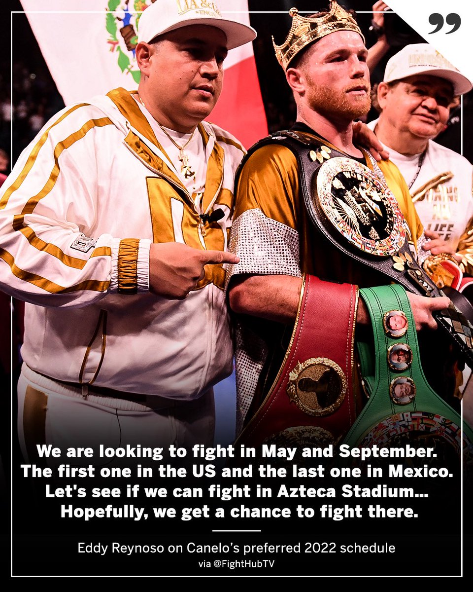 ESPNRingside's tweet photo. The plan for @CaneloTeam: 

🎰 Vegas in May 
🇲🇽 Stadium in Mexico for Sept. https://t.co/sJihlRLoBL