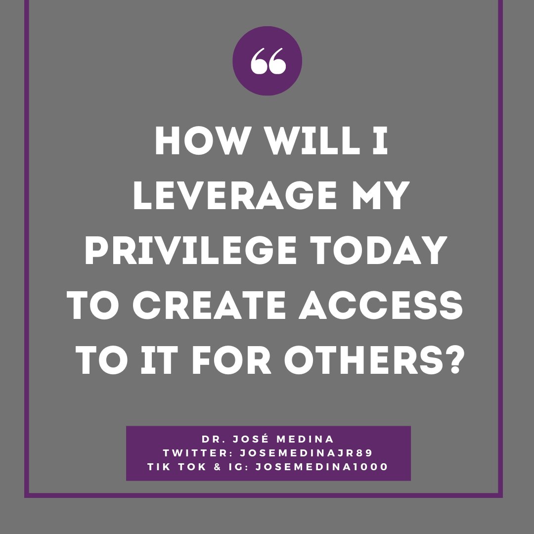 #MedinaMondayMessage:  Each of us carries some type of privilege.  Leveraging it daily in service of others is critical consciousness work. Today, I leverage socioeconomic privilege in support of <a href="/blkwomenshealth/">blkwomenshealth</a>.  Thanks for your important work year-round. #BlackHistoryMonth2022