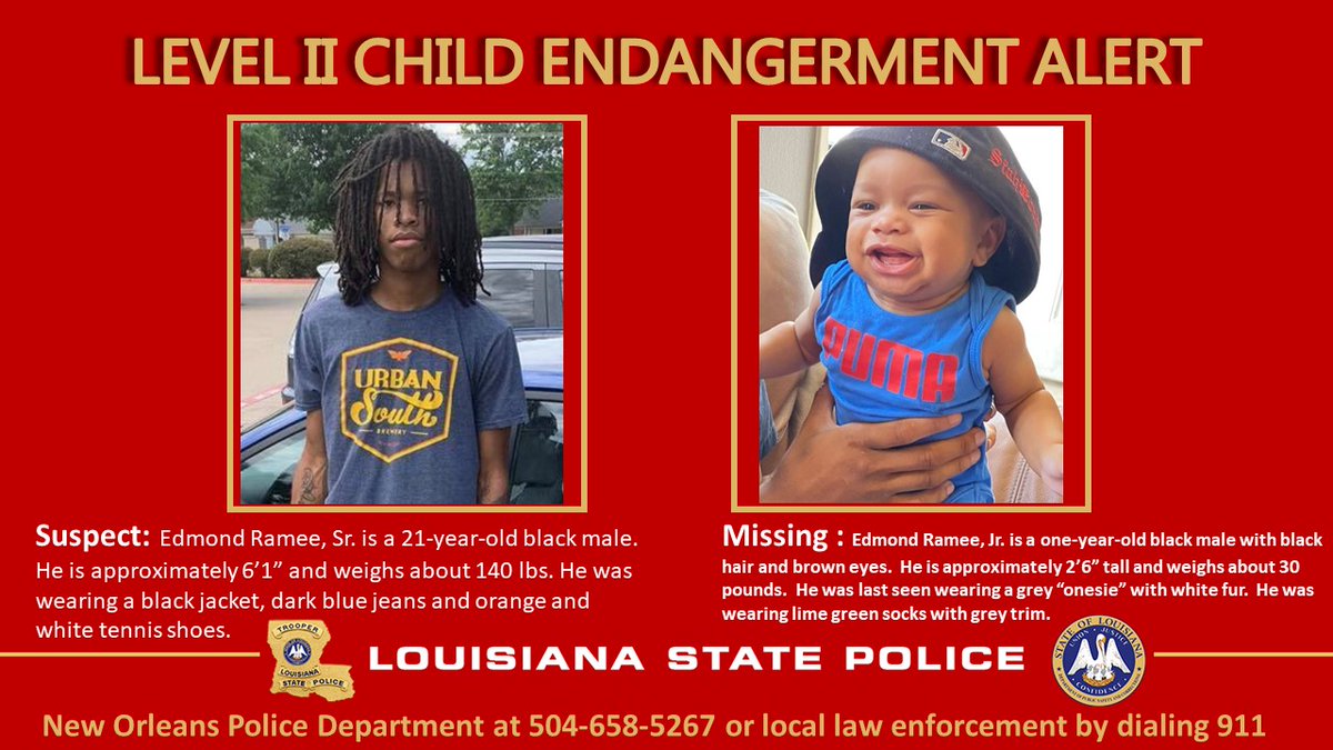 WWLTV's tweet image. ENDANGERED CHILD ALERT: