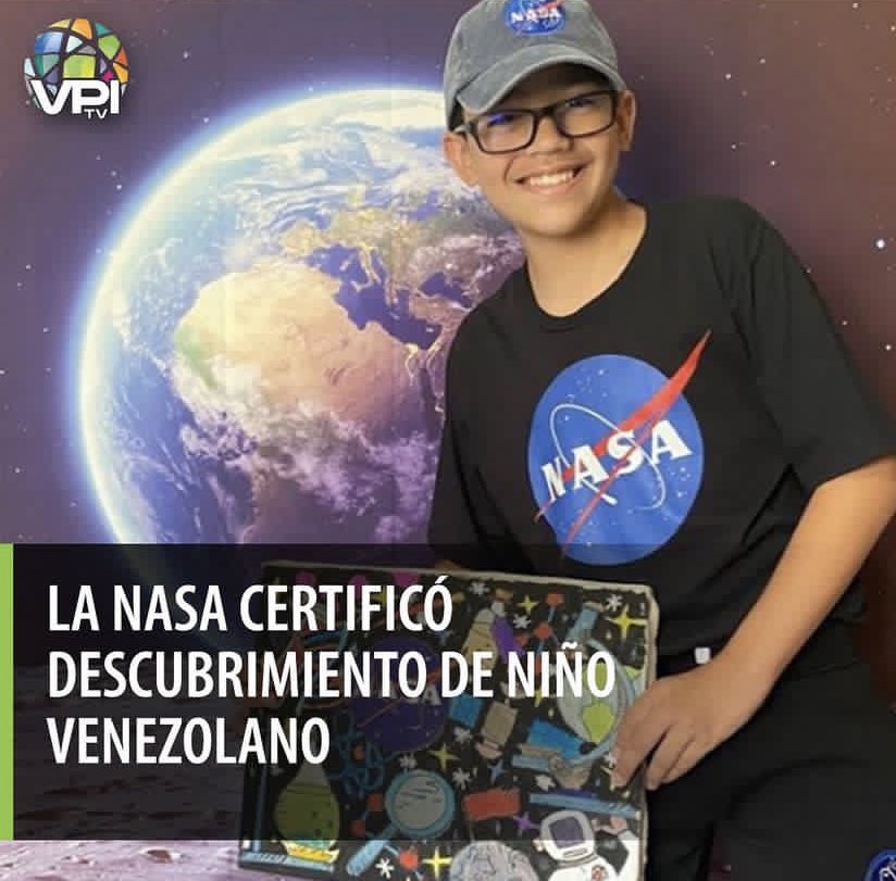 AlexaGomezDos's tweet photo. Miguel Rojas,alumno del colegio Rioclaro #Barquisimeto realizó el descubrimiento del asteroide 2021GG40 certificado por la NASA.Miguel descubrió en abril el asteroide que orbita entre Marte y Júpiter,logrando su certificación oficial gracias a la ayuda de muchos países vía @VPITV https://t.co/qlHIwON34J