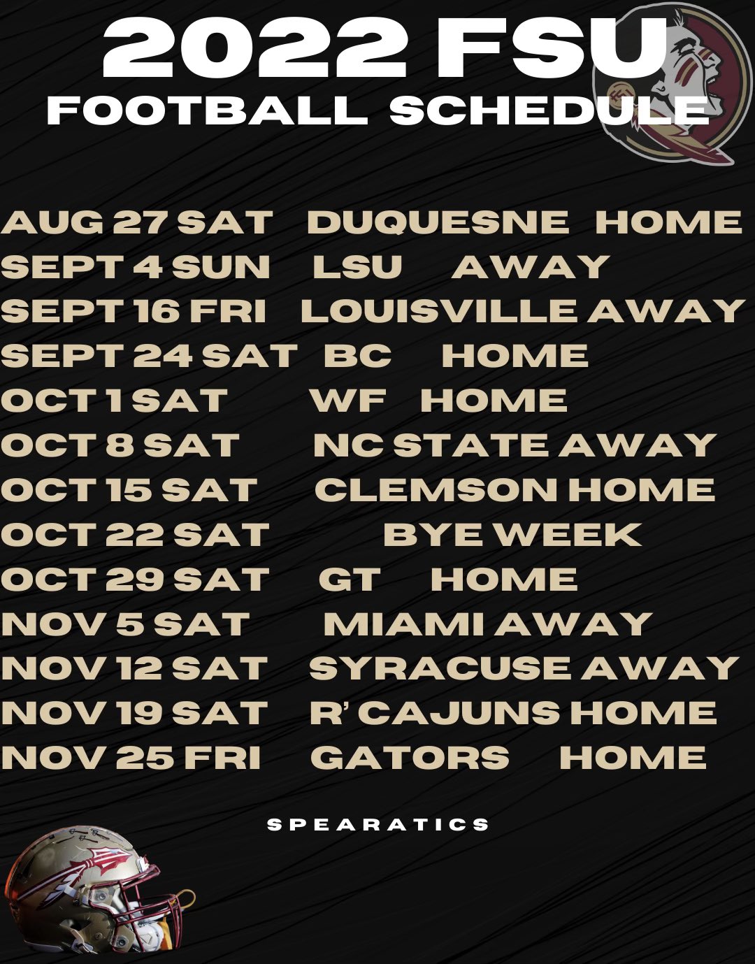 Fsu Fall 2022 Schedule Fsu Football On Twitter: "Our Complete 2022 Schedule 🔗:  Https://T.co/A4Ck5Rl5Bb 🎟: Https://T.co/Sp0Gxck9Dx #Keepclimbing  Https://T.co/Le7H1Zczyt" / Twitter