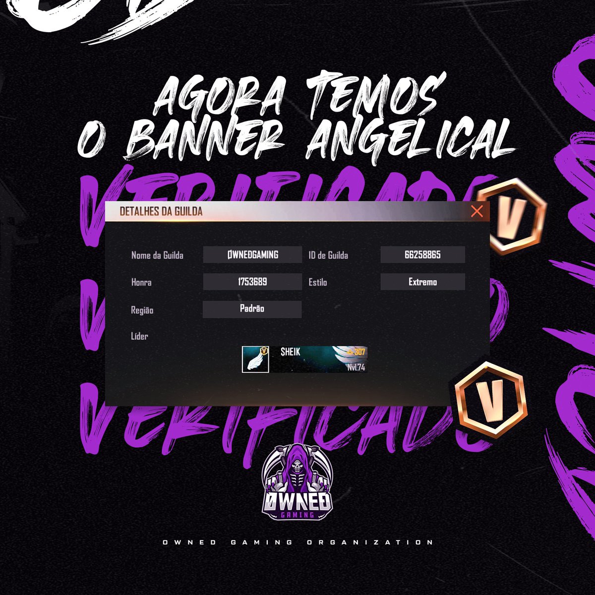 id de verificado no ff com banner angelical