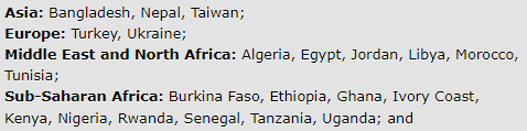 PH2E_UVic's tweet photo. Know of any emerging talent (grad students) from any of the countries below?

Here's a scholarship opportunity for a 6 month research stay in Canada: https://t.co/JLc81RpGwC https://t.co/w2vd11aAk1