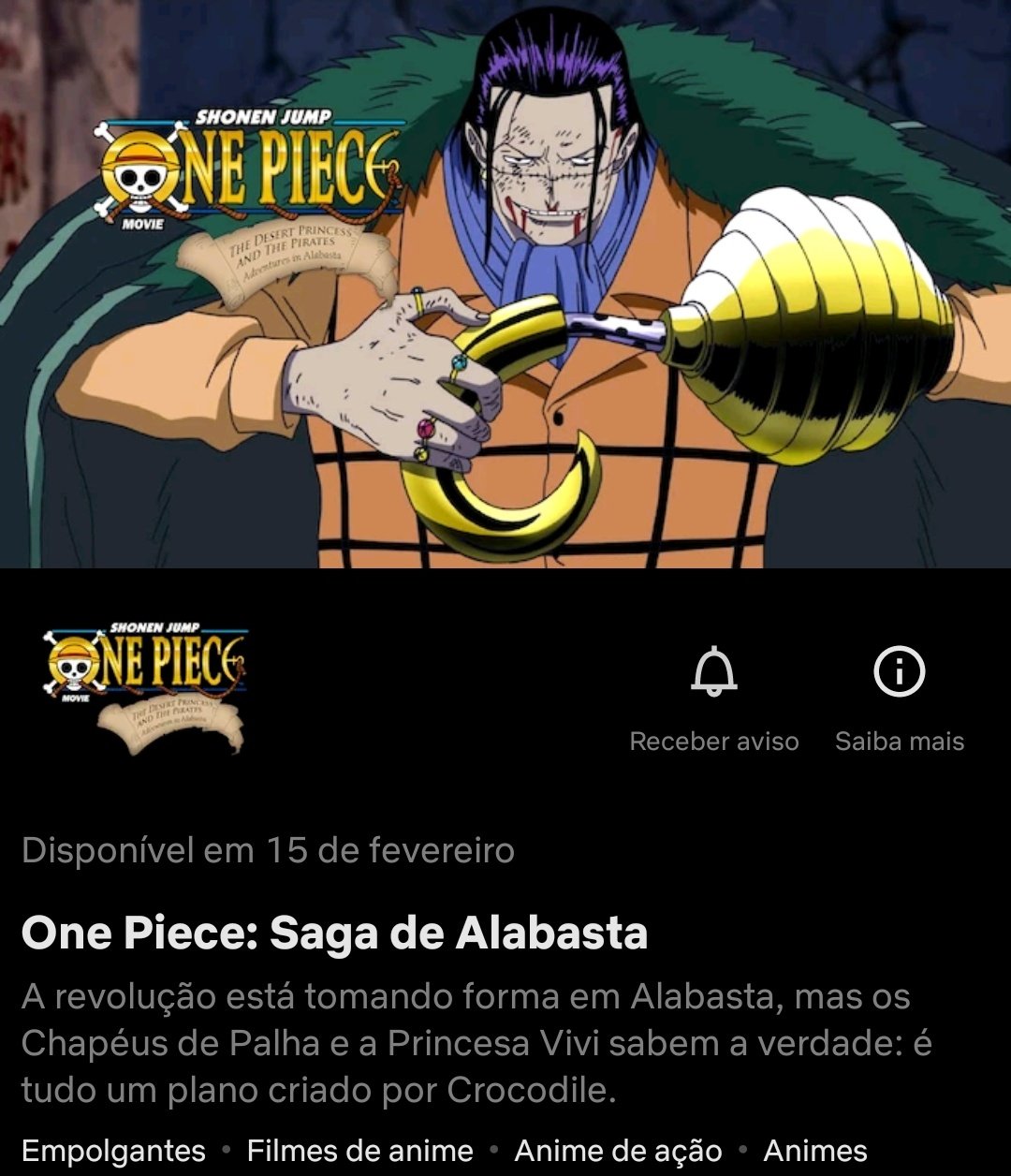 One Piece: Saga de Alabasta será retirada da Netflix – ANMTV