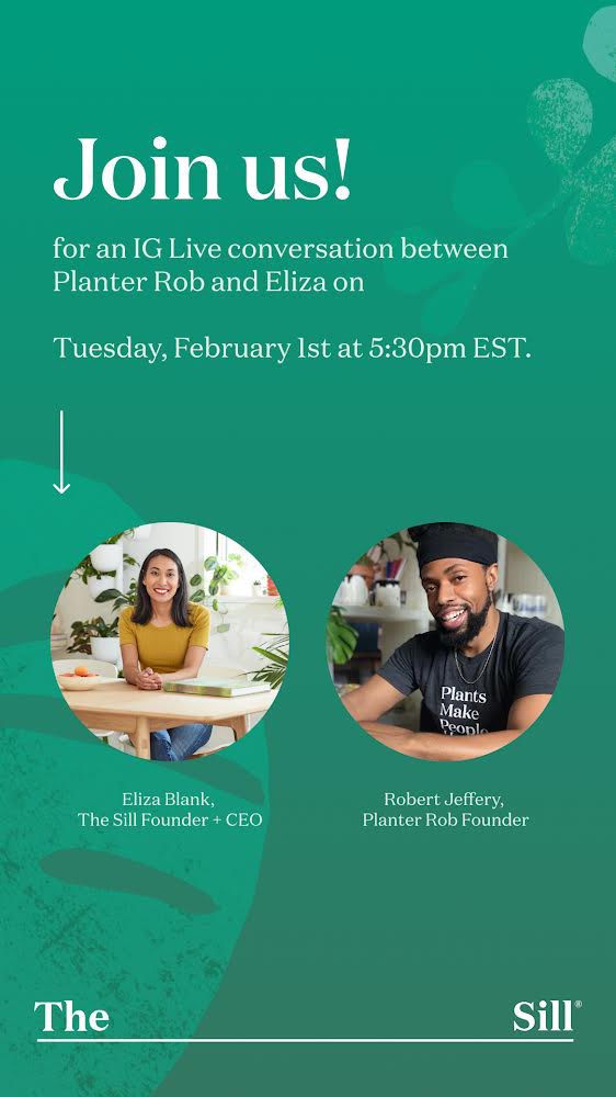 PlanterRob's tweet photo. Please join me and @TheSill tomorrow on IG LIVE to hear more about how I want to create a plant community of affordable housing advocates! 🪴💚🏡 https://t.co/ZQs0fDL8e2