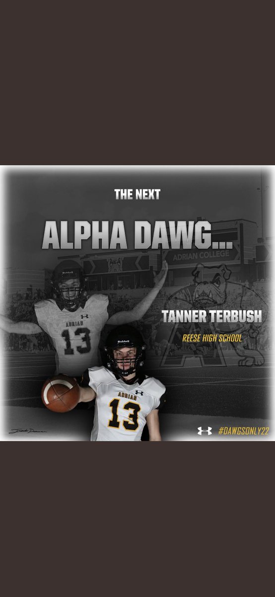tanner_terbush's tweet photo. I want to take this time to announce that I will be furthering my athletic and academic career at Adrian College! I want to thank @coachbailey43, family, friends, coaches, and teammates who have helped me make this dream come true! https://t.co/yfuxzK1B0T