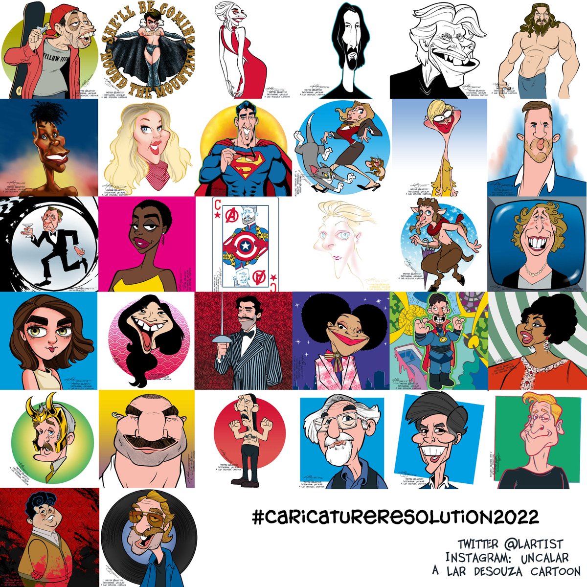 Lar (@lartist) on Twitter photo And that's another year gone for <a href="/CariResolution/">Caricature Resolution 2024</a> #caricatureresolution2022 :) Even though I did a number of my own choices it was great fun to participate and see all the amazing caricatures from artists world wide! Not sure how I wound up with 32 faces instead of 31 though ;) And that's another year gone for <a href="/CariResolution/">Caricature Resolution 2024</a> #caricatureresolution2022 :) Even though I did a number of my own choices it was great fun to participate and see all the amazing caricatures from artists world wide! Not sure how I wound up with 32 faces instead of 31 though ;)