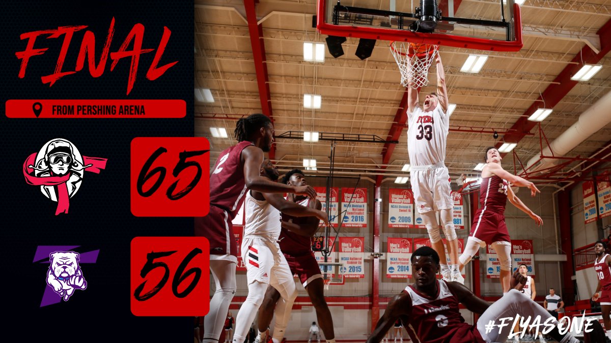 LewisMBBall's tweet photo. Flyers WIN!!!! Connor Niego finished with a career-high 29 points in the victory while Beau Frericks added 12 points and Dre Bell finished with seven points. Flyers shoot 43 percent from 3 and 38 percent from the field #GLVCmbb #FlyAsOne https://t.co/jF6fKIgwOw