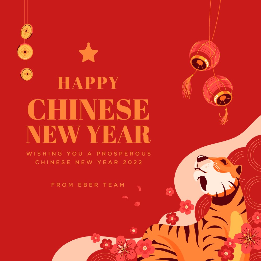 EberXM's tweet photo. 🧧𝐆𝐨𝐧𝐠 𝐗𝐢 𝐆𝐨𝐧𝐠 𝐗𝐢❗🧨 

Wishing you a very happy, healthy and prosperous #ChineseNewYear from all of us here at Eber.

Here's to more prosperity, longevity, happiness, and good health as we enter the #YearOfTheTiger with a roar! 🐯 

Stay safe &amp; have fun 🎇 https://t.co/h94XuCCdzw