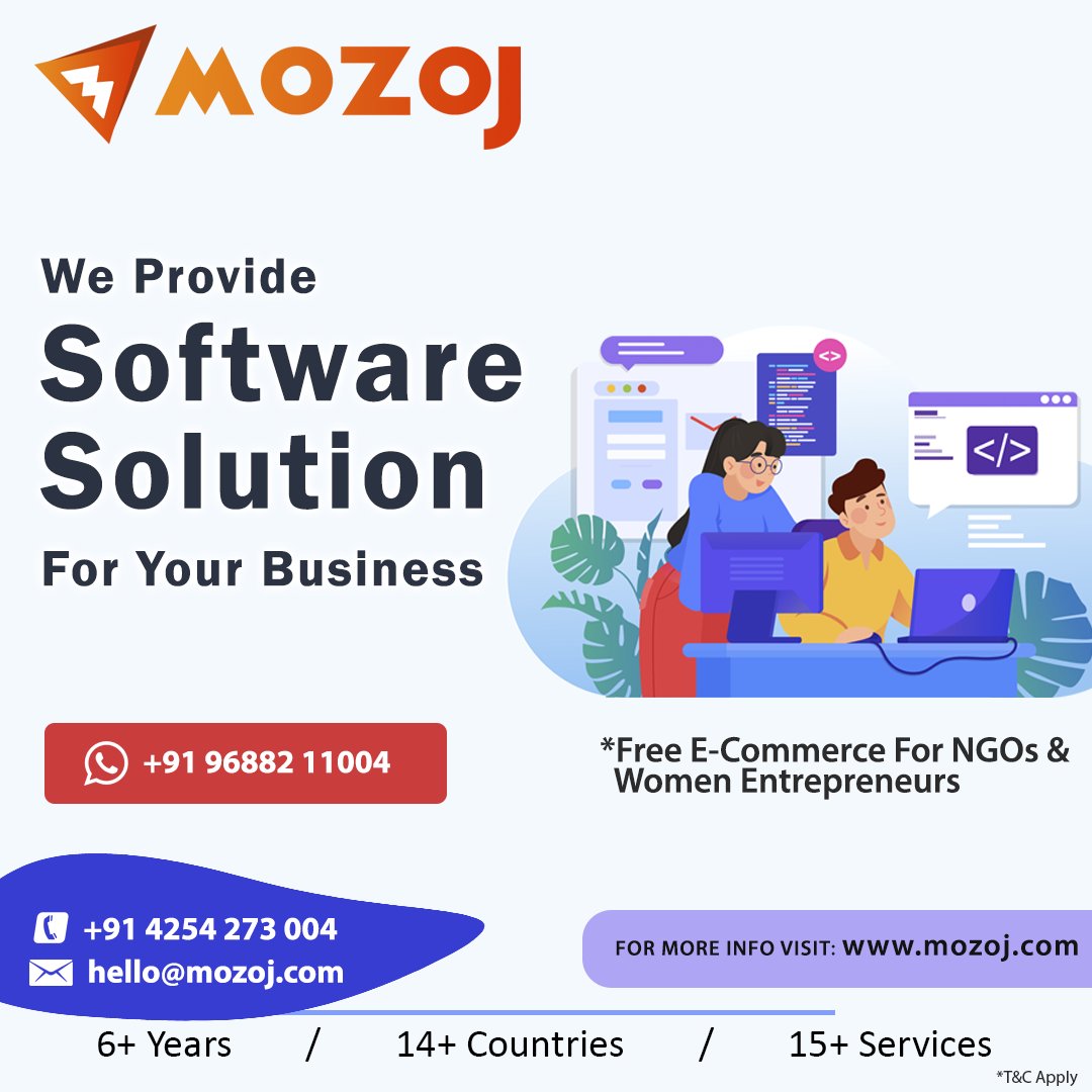 Mozoj_labs's tweet photo. We Provide Software Solution for your Business!
https://t.co/lFTYZdYdfu | +91 96882 11004
#mozoj #Mozoj_it #mozoj_itconsulting #itcompany #itconsulting #coimbatore #ooty #bangalore #karamadai #mettupalayam https://t.co/4gTFmU1IM9
