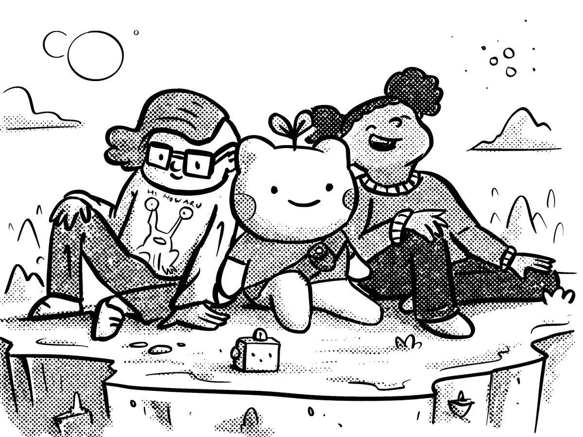 humankindArt's tweet photo. humans love the pals 🥰 https://t.co/qGtnOp0z2d