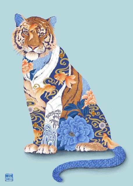EsolBogi's tweet photo. Moving into the #YearOfTheTiger - more specifically the Water Tiger 💧🐯 - may new energy flow your way, allowing strength and wisdom to guide your path. #HappyLunarNewYear2022 @NBFineArts @NBPSEagles @NBPSAlum @LaraMLavery #MondayMotivation - Illustration by Chris Chun Art https://t.co/uuBMUqfhGt