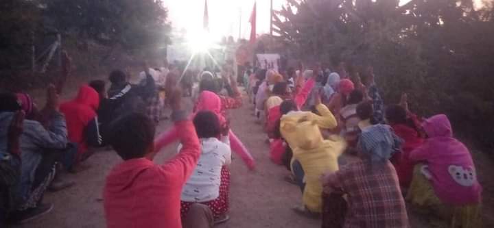 #Yinmarbin's citizens gets up of bed with rebellious spirits and rejected fascist regime till anniversary of failed coup .

#2022Feb1Coup #SilentStrike 
#WhatsHappeningInMyanmar 
#RedCampaign_1YearOfRevolution