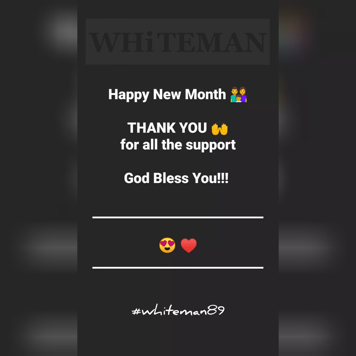 whiteman9xx's tweet photo. Happy New Month ๐ โฅ to all my friends & family here. THANK YOU for all the support... #whiteman89 โจ
.
For all the likes, comments, mentions, referrals, recommendations & etc - THANK YOU xo much once again
.
Enjoy the best of this month
Warm regards,
#whiteman89 https://t.co/BbfcgmfvVR