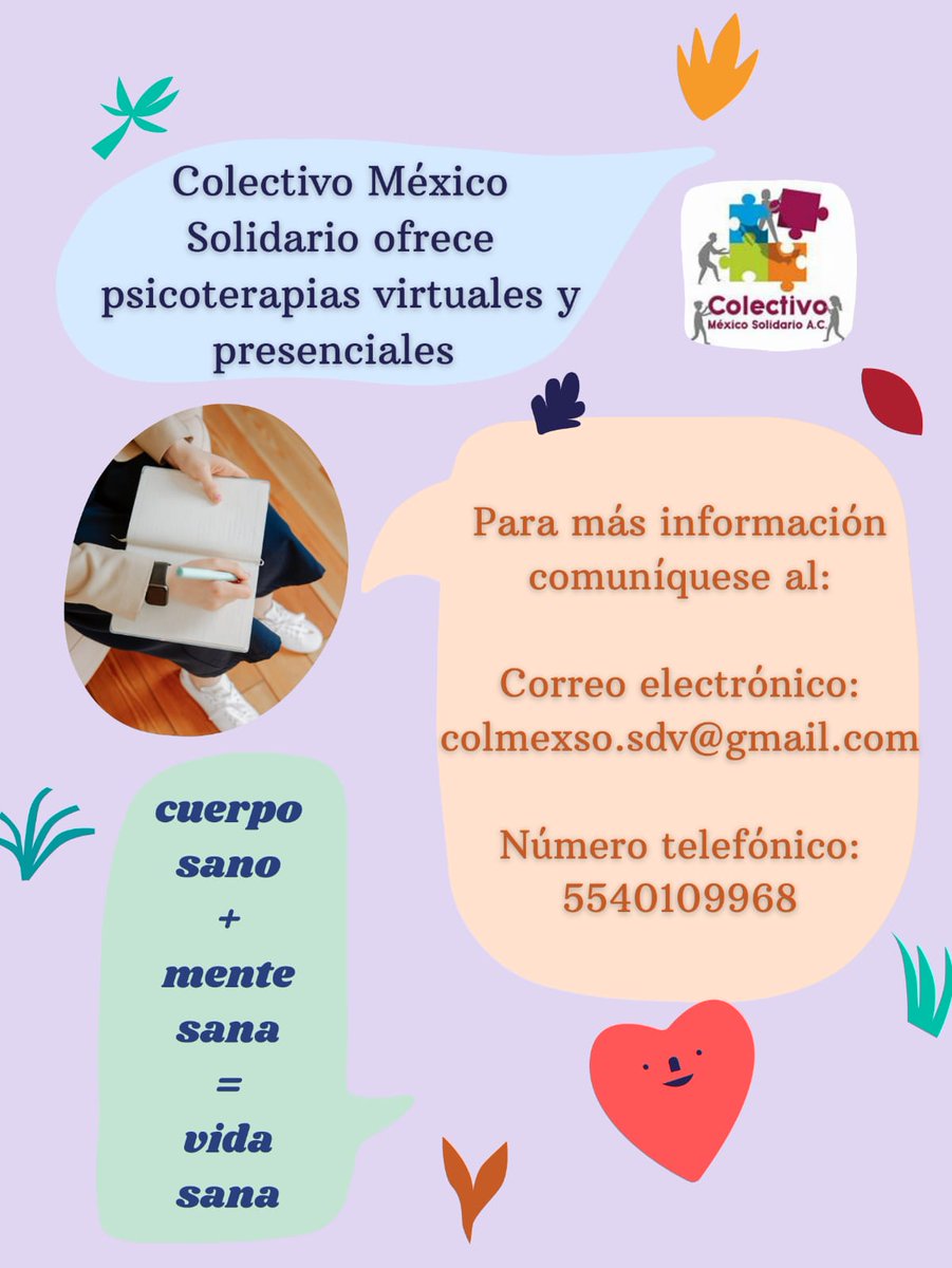 colmexso's tweet photo. La salud mental es muy importante por esta razón COLMEXSO ofrece psicoterapias a todo público en general.✨😁

Si estas interesado no dudes en comunicarnos, estaremos al pendiente de cualquier duda o comentario.😇😇🤓

#colmexso #psicoterapia https://t.co/ECDRw8i9qq