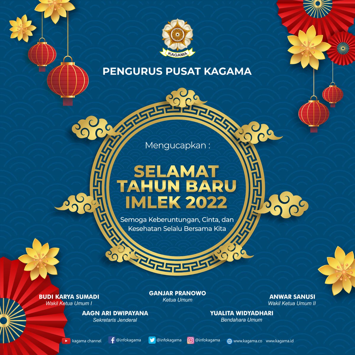 Selamat Tahun Baru Imlek 2022! Semoga keberuntungan dan kesehatan selalu menyertai Sobat Kagama sekalian