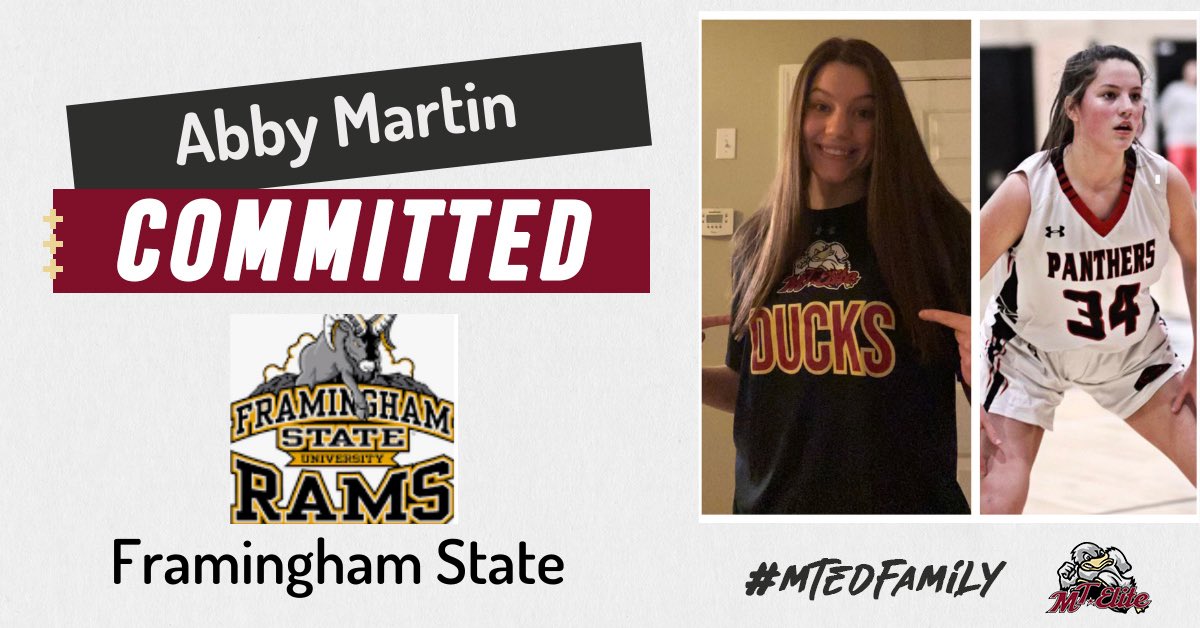 MTEliteDucks's tweet photo. Congratulations MTE Ducks Platinum Under Armour Rise standout Abby Martin (Whitman Hanson) on committing to Framingham State! Abby can play inside and out on both ends &amp; is at her best when it matters most! #MTEDFamily #PositionlessPlayer #ClutchScorer #VersatileThreat #GoRams https://t.co/W0nQSDl26y