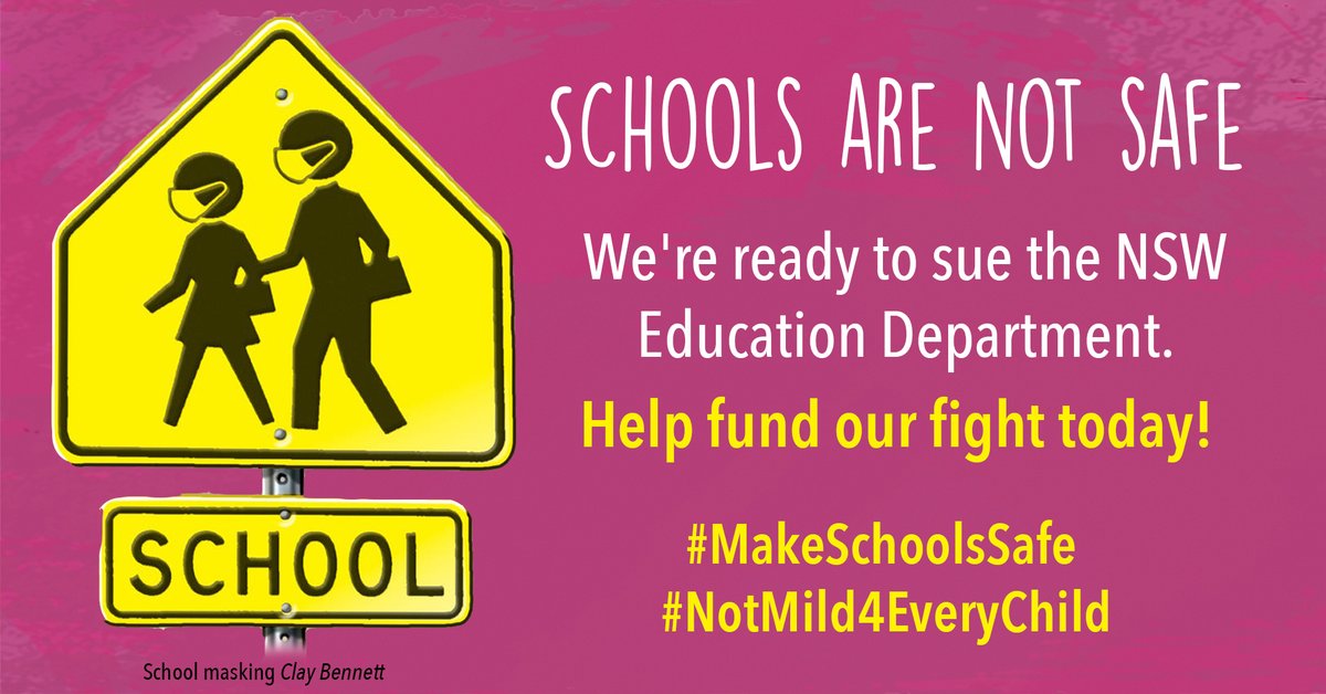 NattyBeaks's tweet photo. NSW Primary aged children are back in classrooms today, without air quality monitoring, masks or vaccination protection. @CovidSafeEdAus class action against the DoE is more urgent than ever! We need $50,000 so we can file. Please help! https://t.co/SGWFCQCWBI https://t.co/hrrynUhJFx