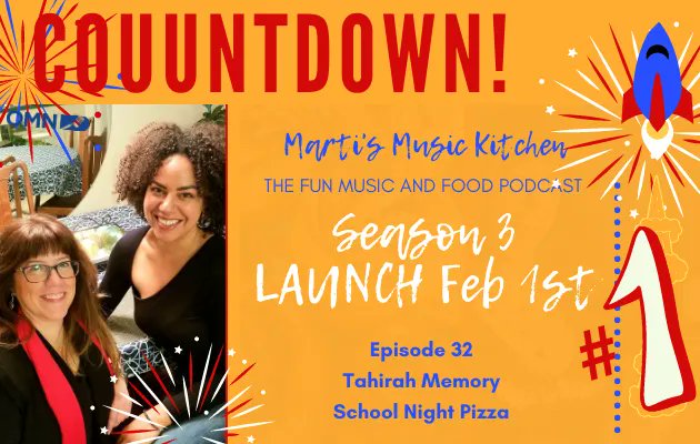 MartisMusicKit's tweet photo. Getting so close! Countdown #1 to the Season 3 Launch!! This is with @tahirahmemory and her School Night Pizza. A total hit!! https://t.co/jXuXmUEtkA 
#MartisMusicKit #MartiMendenhall #TahirahMemory #SchoolNightPizza #Season3Launch #CookingPodcast #Jazz #PodcastCookbook https://t.co/MSE43JbB2z