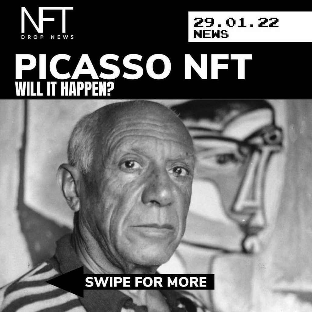 PixelMeows's tweet image. PICASSO NFT - Will it happen? ▪️

#picasso #picassoart #nfts #nft #dropnews #nftdropnews #dropnews #nftdrop #nfts #digitalart #art #cryptoart #raredigitalart #ethereum #artoftheday #cryptoartist #blockchain #contemporaryart #modernart #abstractart #crypt… instagr.am/p/CZarkahKAvs/
