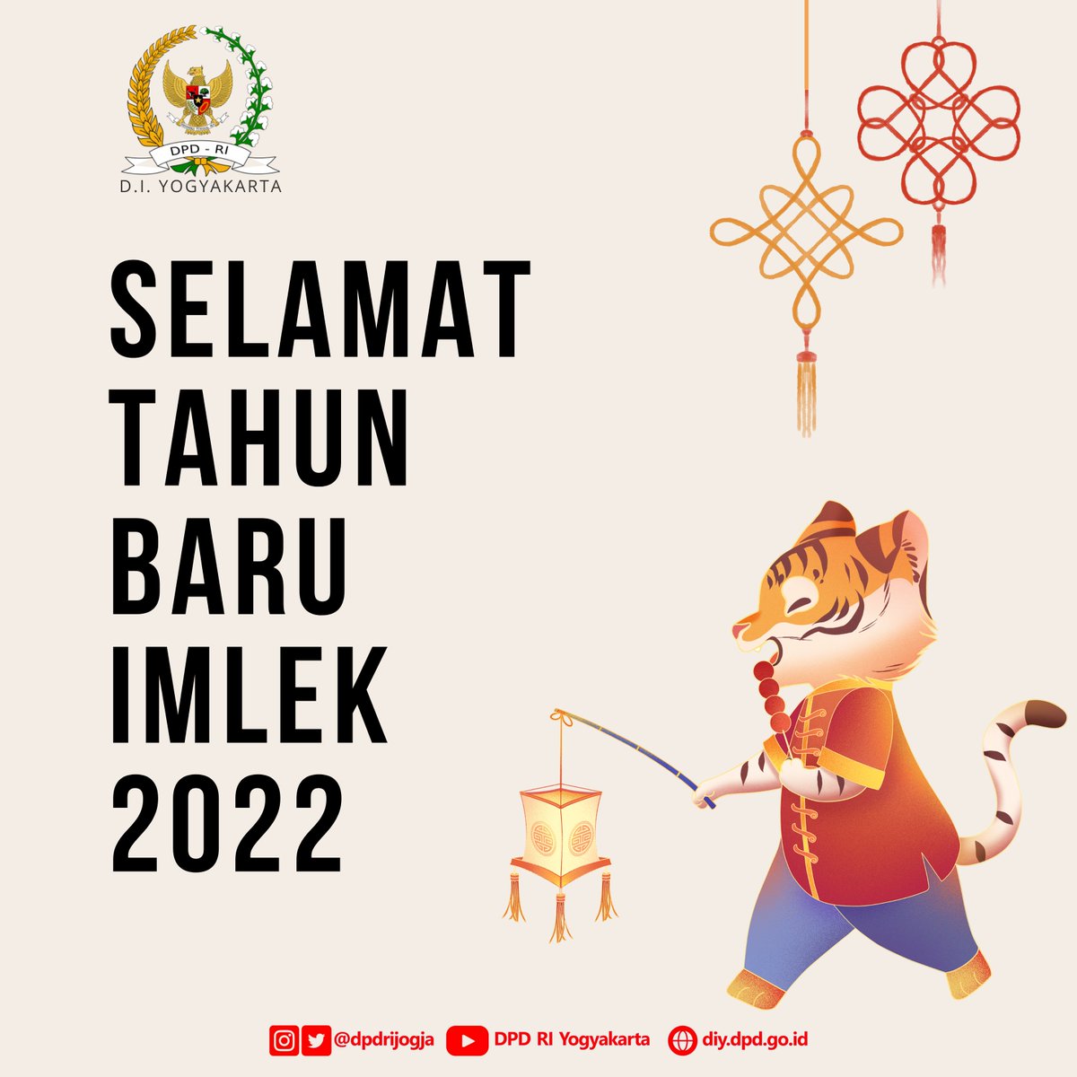 Imlek 2022 adalah shio utkmacan air. Tahun macan air memiliki arti dinamis, menarik &amp; tak terduga. Elemen air memberikan keseimbangan, meredam gejolak &amp; pertimbangan matang dlmmengambil keputusan.

Xin Nian Kuai Le 

#tahunbaruimlek2022 
#dpdri #dpdridiy