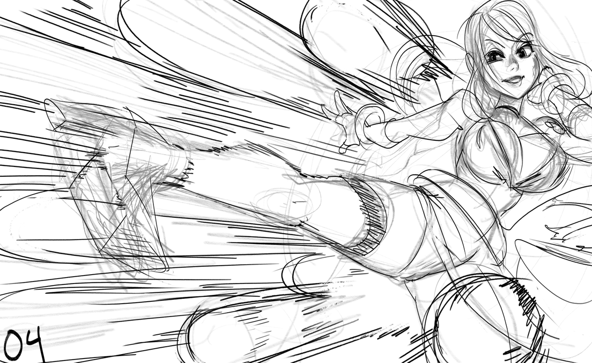 Some more B. Jenet sketches, cool seeing a Garou team for the #KOFXV DLC~ I'll have to try drawing her new outfit at some point. 